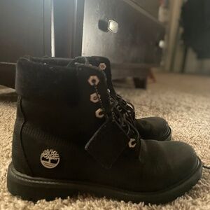 WOMENS BLACK TIMBERLAND BOOTS